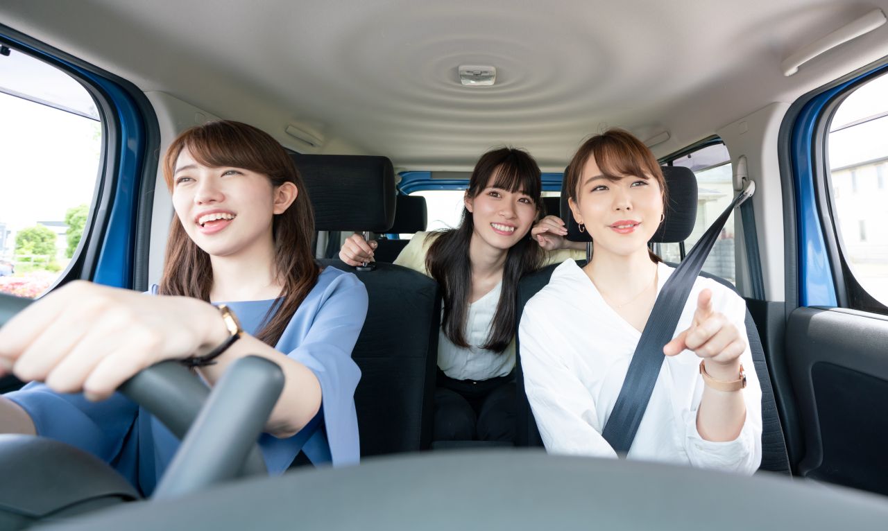 車内の様子 女性3人でドライブ